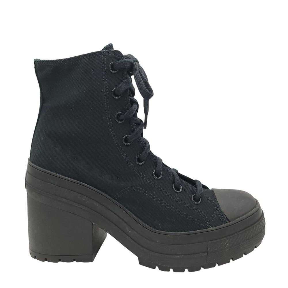 Converse Black Platform Lace-Up Women's High-Top Sneakers